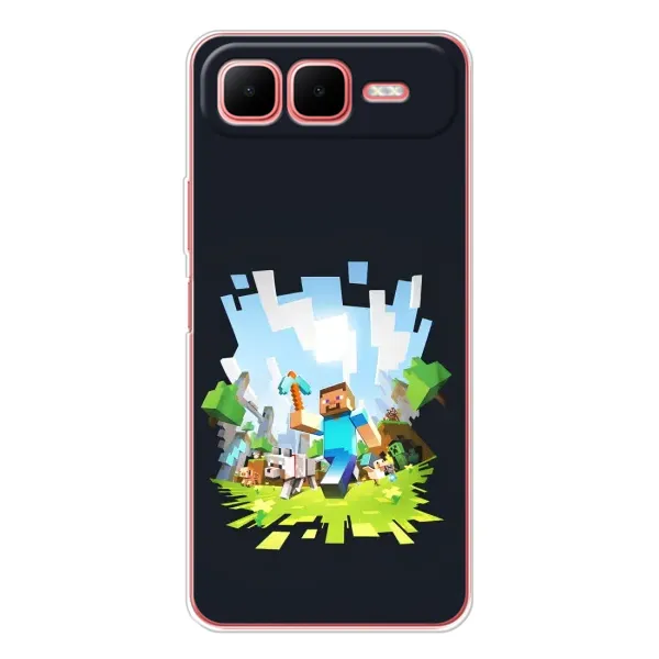 Чехол с принтом «персонажи Minecraft» для Infinix Smart 10 Plus Чехол с принтом «персонажи Minecraft» для Infinix Smart 10 Plus