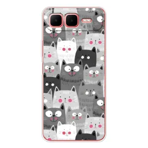Чехлы с Котиками для Infinix Smart 10 Plus (VPrint) (Рисованные котики)