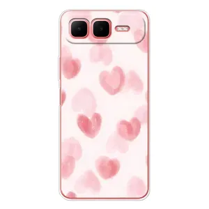 Чехол с розовым рисунком для Infinix Smart 10 Plus (Розовые сердечки)