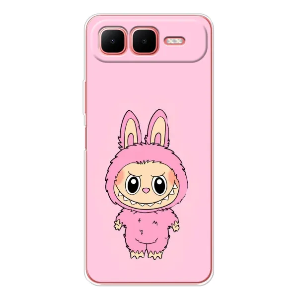 Чохол з принтом «Рожевий Лабубу» для Infinix Smart 10 Plus