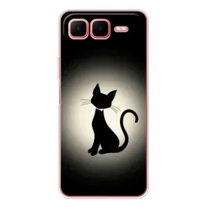 Чехол с принтом для Infinix Smart 10 Plus (AlphaPrint) Модные коты (Силуэт котика)