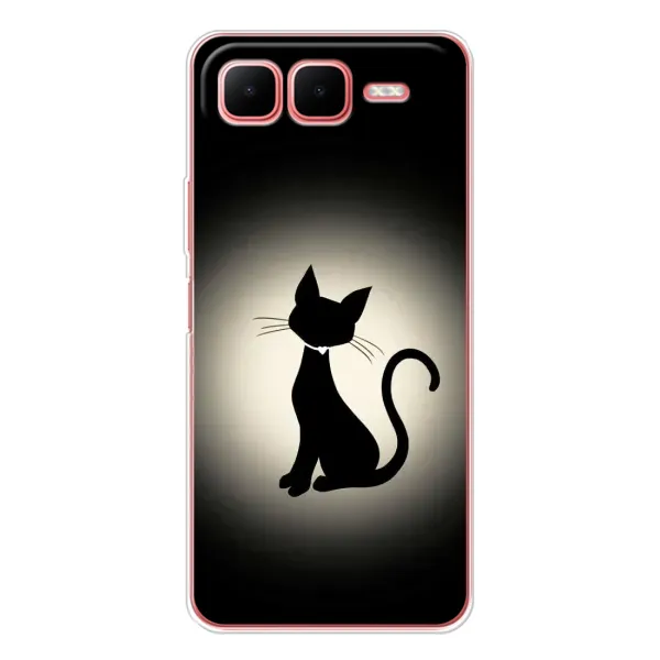 Чехол с принтом «Силуэт котика» для Infinix Smart 10 Plus