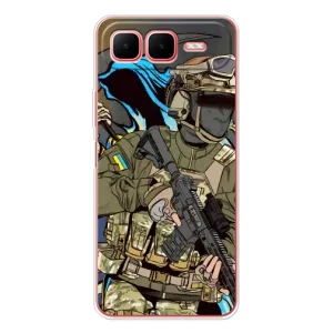 Чехлы с картинкой ЗСУ для Infinix Smart 10 Plus (AlphaPrint) (Воин ВСУ)