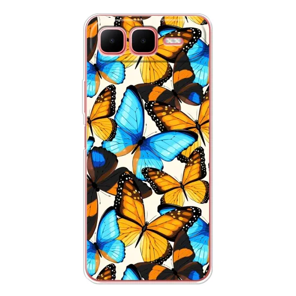 Чохол з принтом «Яскраві метелики» для Infinix Smart 10 Plus