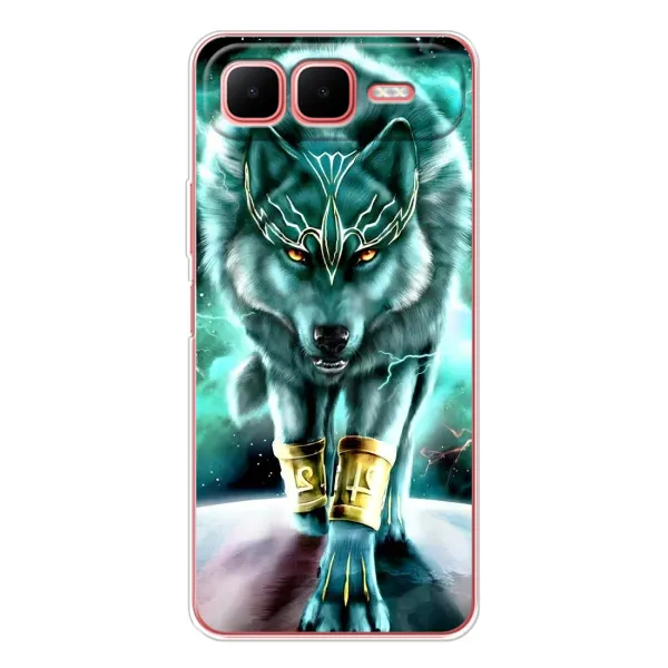 Чехол с принтом «Яркий волк» для Infinix Smart 10 Plus