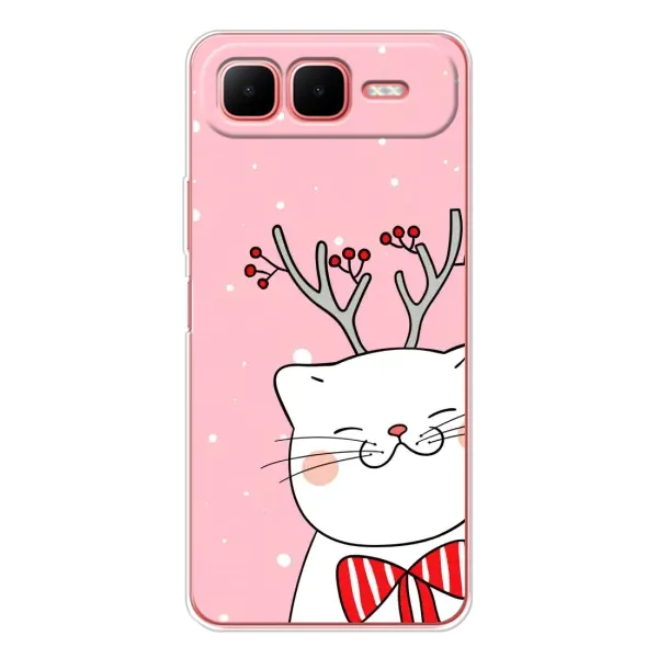 Чехол с принтом «Зимний кот» для Infinix Smart 10 Plus