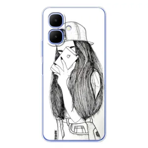 Чохол з друком для Infinix Smart 10 - (Мода) (AlphaPrint) (Фото дівчини)