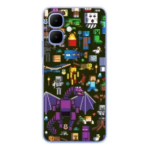 Чохол Майнкрафт на Infinix Smart 10 (AlphaPrint) Minecraft (Колаж Майнкрафт)