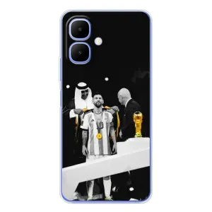 Чохли для Infinix Smart 10 (Leo чемпіон) (AlphaPrint) (Мессі коронований)