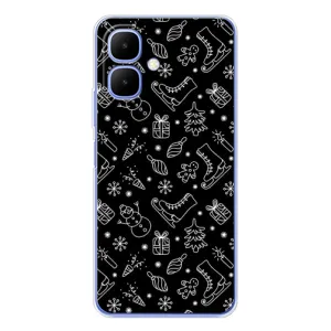 Новорічні, Святкові Чохли для Infinix Smart 10 - 2024 год (Новорічний фон)