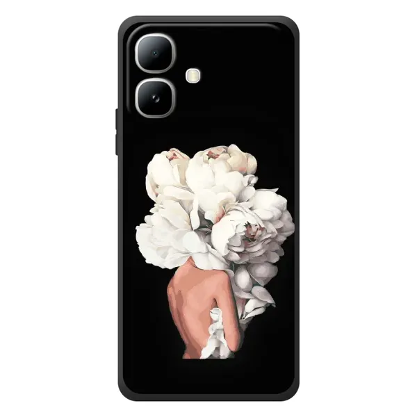 Чехол с принтом «Белые цветы» для Infinix Smart 20