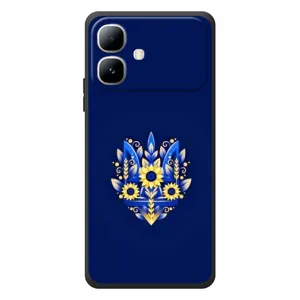 Чохли для Infinix Smart 20 Укр. Символіка (AlphaPrint) (Квітковий Герб)