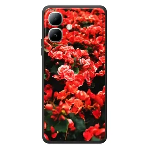 Чохли з квітами для Infinix Smart 20 (VPrint) (Квіти червоні)
