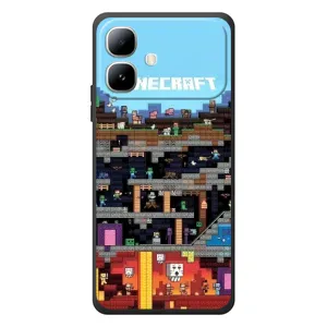 Чехол Майнкрафт на Infinix Smart 20 (AlphaPrint) Minecraft (фон Minecraft)