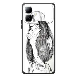 Чохол з друком для Infinix Smart 20 - (Мода) (AlphaPrint) (Фото дівчини)