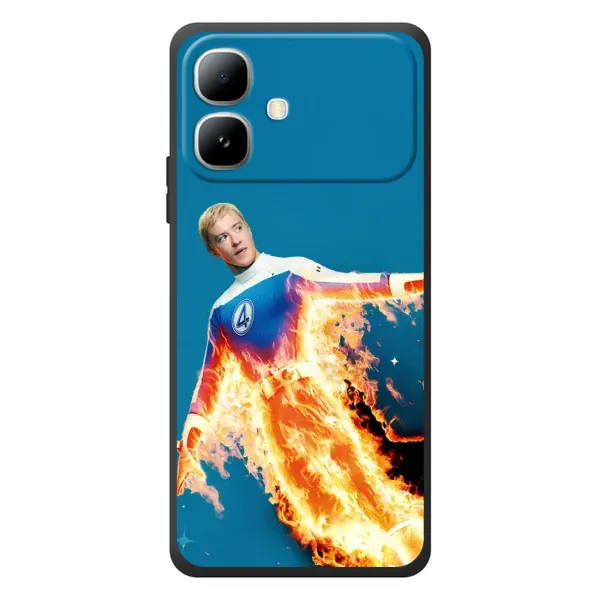 Чохол з принтом «Людина-факел у вогні» для Infinix Smart 20