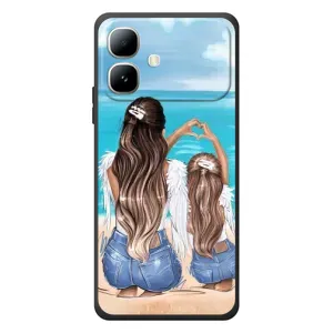Чехол с печатью для Infinix Smart 20 - (Мама с ребенком) (AlphaPrint) (Мама с доченькой)