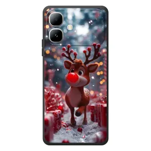 Яскравий чохол для Infinix Smart 20 з Зимові Оленята (Олень серед подарунків)