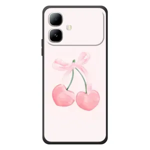 Чехол с розовым рисунком для Infinix Smart 20 (Розовые вишни)