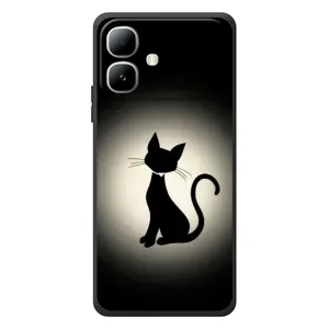 Чохол з принтом для Infinix Smart 20 (AlphaPrint) Модні коти (Силует котика)