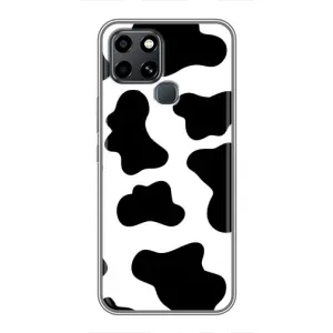 Чохол з принтом корови на Інфінікс Смарт 6 (Чорная Буренка)
