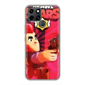 Чехол для Infinix Smart 6 Бравл Старс (VPrint) (Дуелянт Кольт)