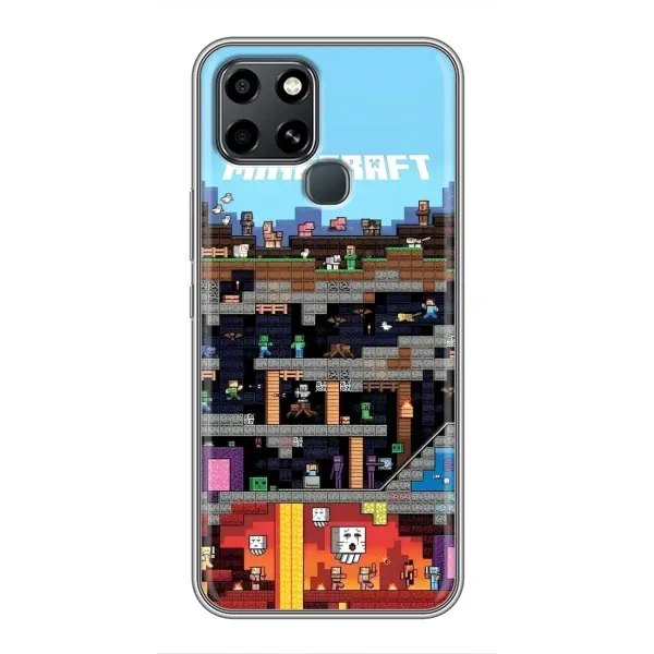 Чехол с принтом «фон Minecraft» для Infinix Smart 6