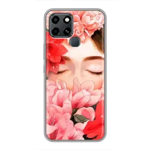 Чехлы (ART) Цветы на Infinix Smart 6 (VPrint) (Очі в квітах)