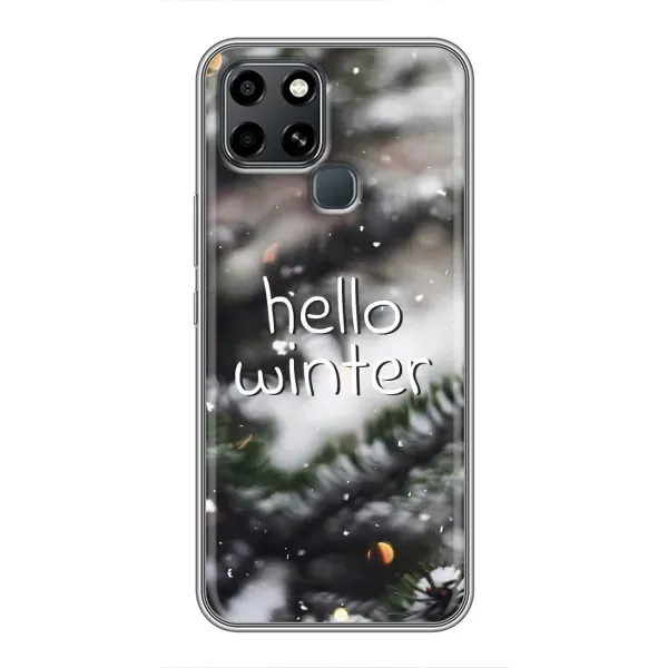 Чехол с принтом «Hello winter» для Infinix Smart 6