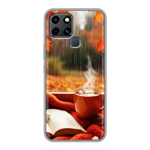 Чохол з унікальним дизайном 'Осінь з кавою' для Infinix Smart 6 (Кава і дощ)