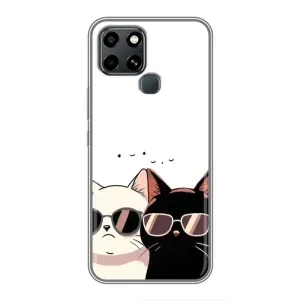 Чохол з малюнком кіт на Infinix Smart 6 (Коти в окулярах)