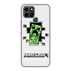 Чохол Майнкрафт на Infinix Smart 6 (AlphaPrint) Minecraft (кріпер Майнкрафт)