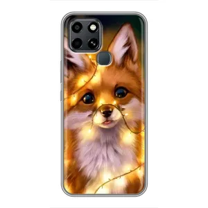 Чохли з картинкою Лисичка для Infinix Smart 6 (VPrint) (Лисичка в гірляндах)