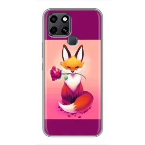 Чохли з картинкою Лисичка для Infinix Smart 6 (VPrint) (Лиса з трояндою)