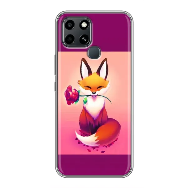 Чехол с принтом «Лисичка с розочкой» для Infinix Smart 6