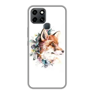 Чохли з картинкою Лисичка для Infinix Smart 6 (VPrint) (Лиса в квітах)
