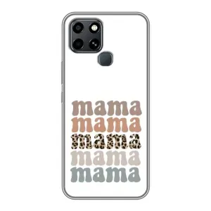 Чехлы для мамы на Infinix Smart 6 (Текстовый коллаж мама)