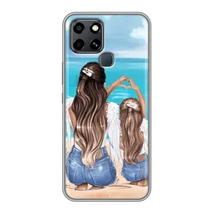 Чохол з друком для Infinix Smart 6 - (Мама з дитинкою) (AlphaPrint) (Мама з донькою)