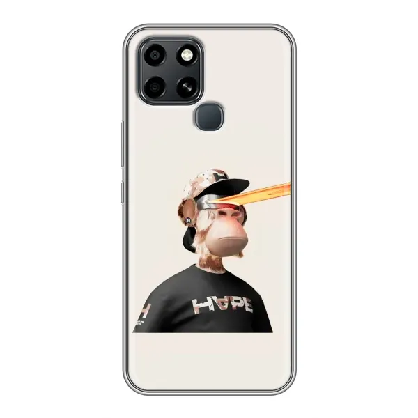Чехол с принтом «обезьяна NFT в очках» для Infinix Smart 6