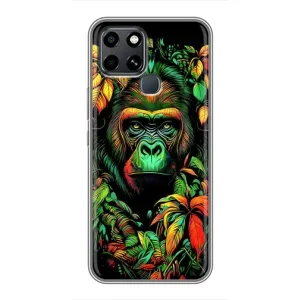 Чохол з Мавпами Infinix Smart 6 - (AlphaPrint) (Мавпа в квітах)
