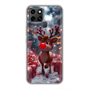 Яскравий чохол для Infinix Smart 6 з Зимові Оленята (Олень серед подарунків)