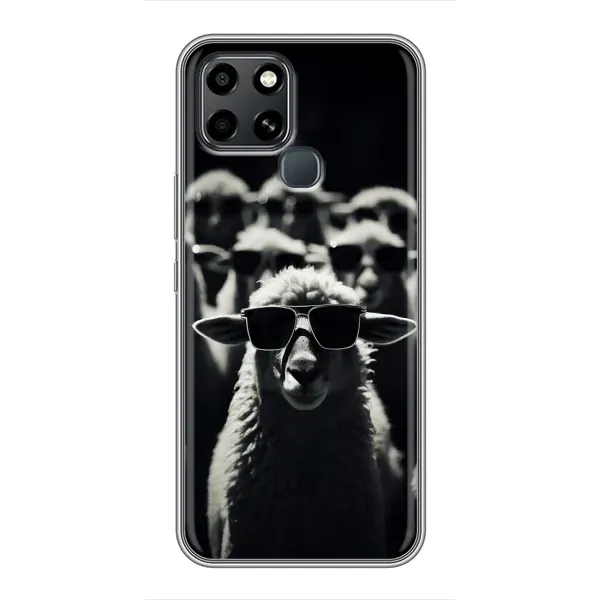Чехол с принтом «Овечка в очках» для Infinix Smart 6
