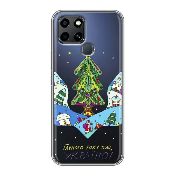 Чехол с принтом «Рождественский герб» для Infinix Smart 6