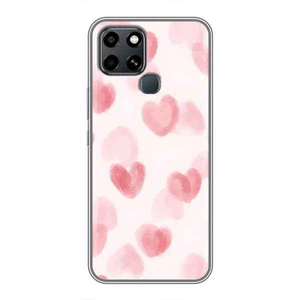 Чохол з принтом «Рожеві сердечки» для Infinix Smart 6