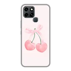 Чохол з розовим принтом для Infinix Smart 6 (Рожеві вишні)