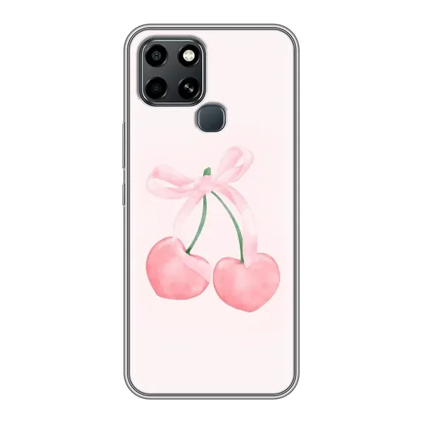 Чохол з принтом «Рожеві вишні» для Infinix Smart 6