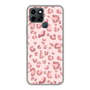 Чохол з розовим принтом для Infinix Smart 6 (Рожевий леопард)