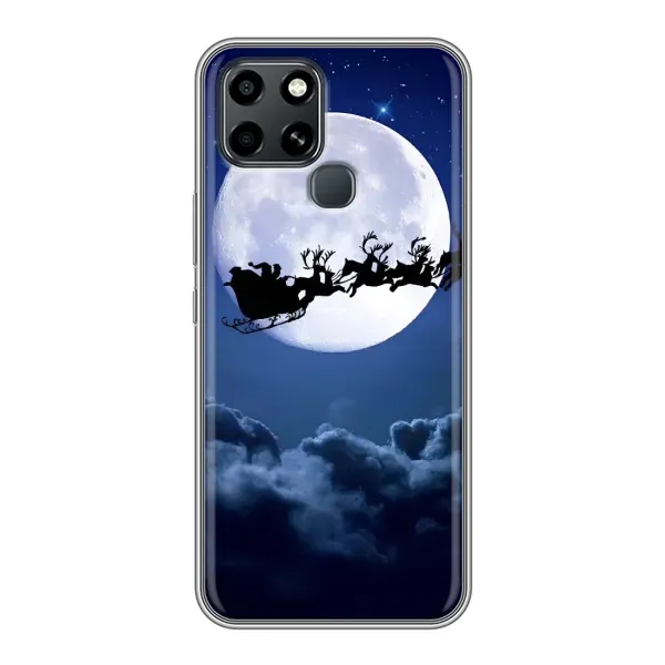 Чехол с принтом «Санта - луна» для Infinix Smart 6