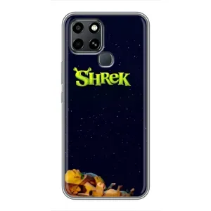 Чехол с мультфильмом Шрек на Infinix Smart 6 (Отдыхающий Шрек)