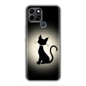 Чохол з принтом для Infinix Smart 6 (AlphaPrint) Модні коти (Силует котика)